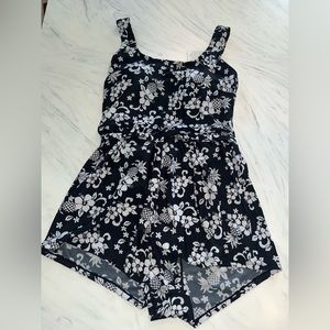 Blair romper shorts 1 piece bathing suit swim Floral pineapple tummy trimmer 12